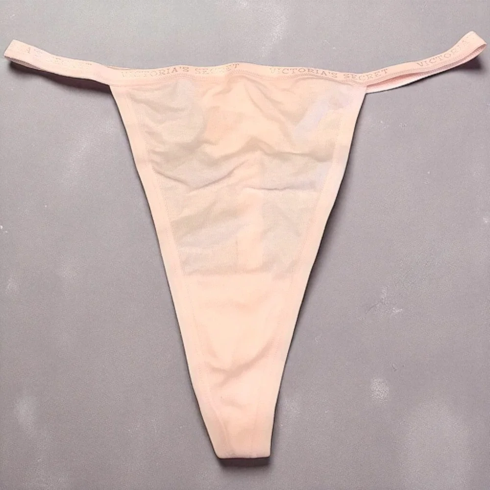 NWT Victoria's Secret Vintage Signature Cotton Logo V String Thin Band Thong LG
